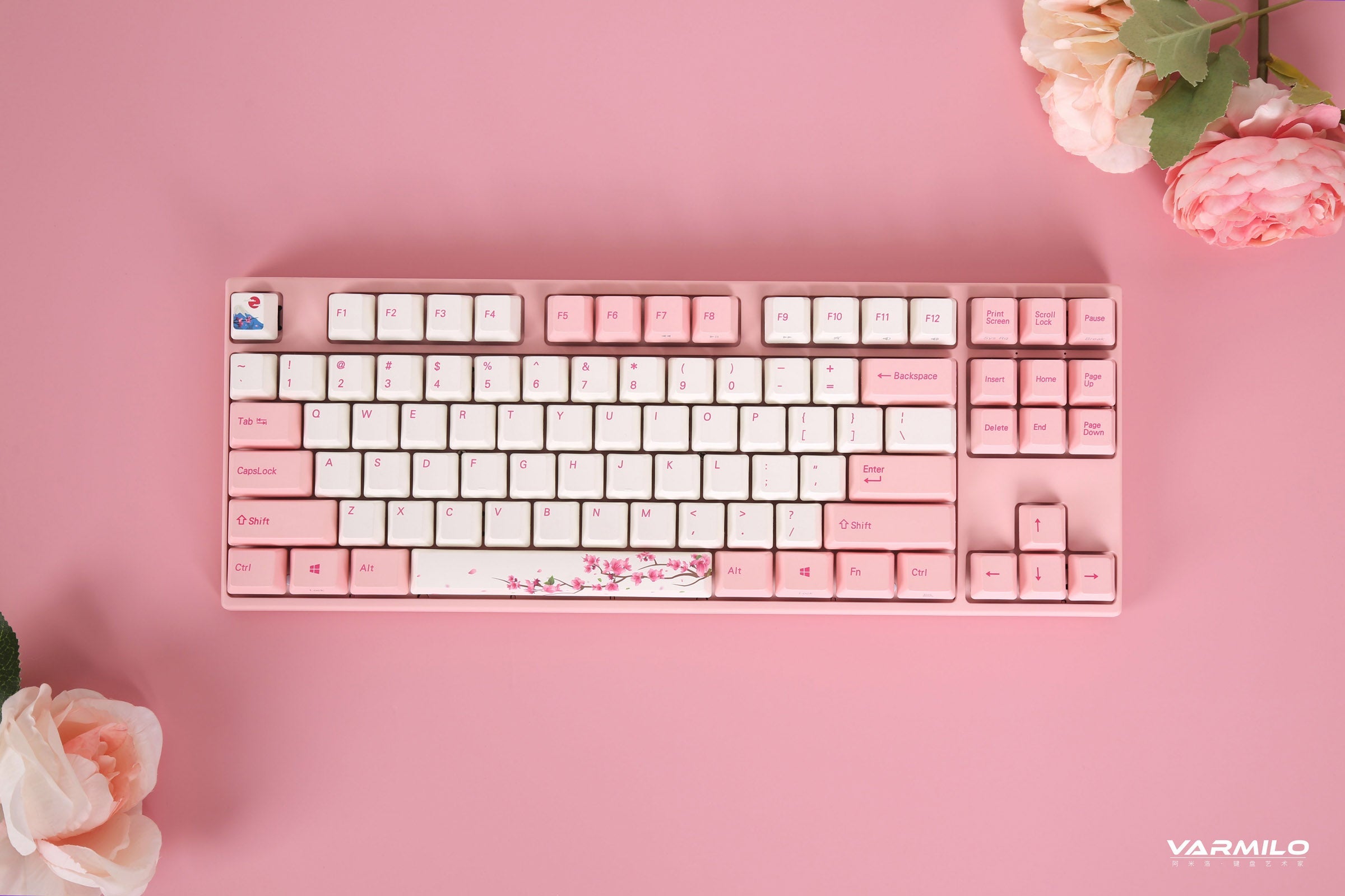 Varmilo MA Series V2 Sakura R1 White LED TKL EC Mechanical Keyboard