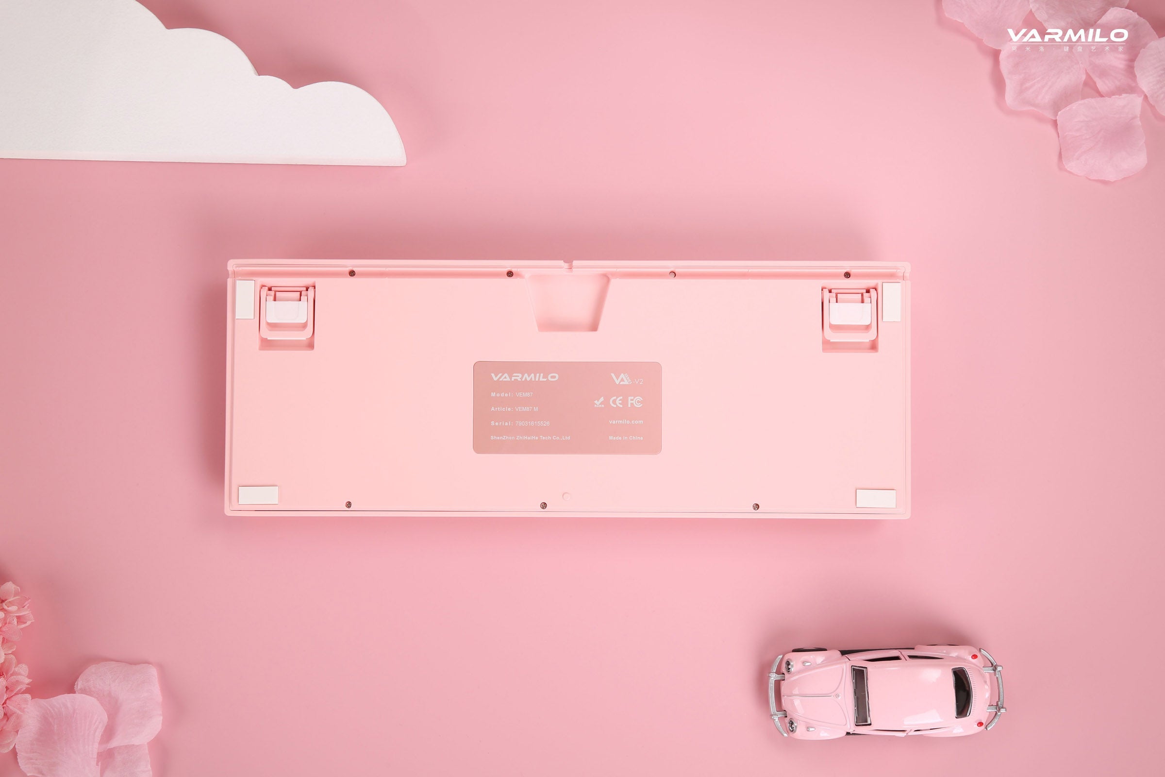 Varmilo MA Series V2 Sakura R1 White LED TKL EC Mechanical Keyboard