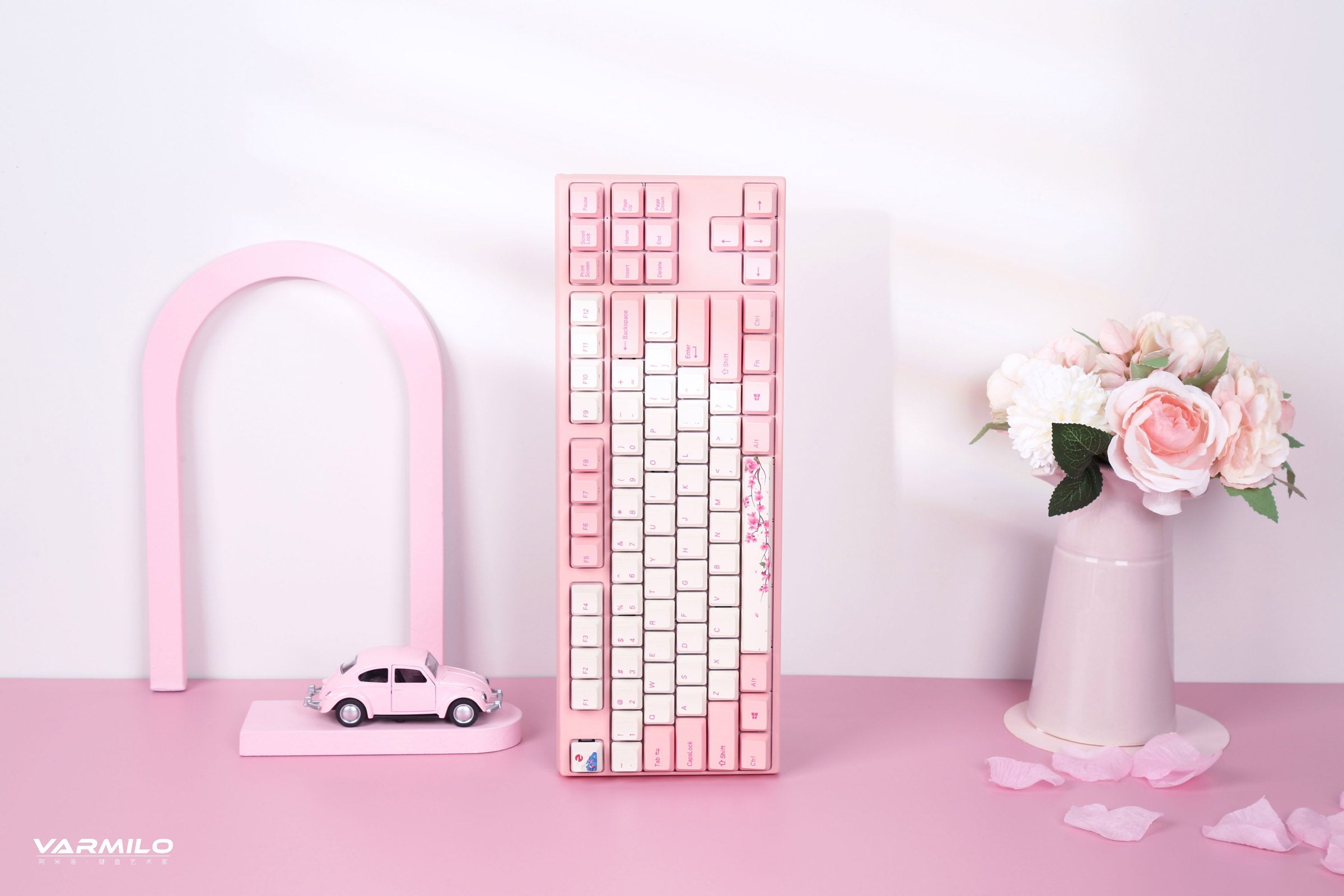 Varmilo MA Series V2 Sakura R1 White LED TKL EC Mechanical Keyboard