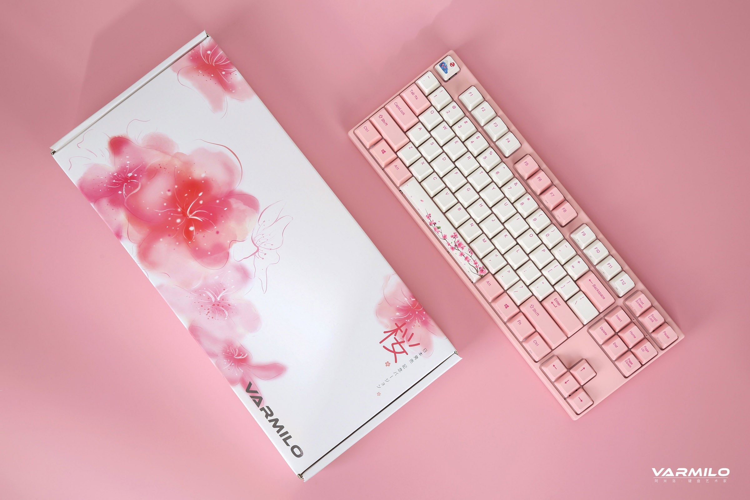 Varmilo MA Series V2 Sakura R1 White LED TKL EC Mechanical Keyboard