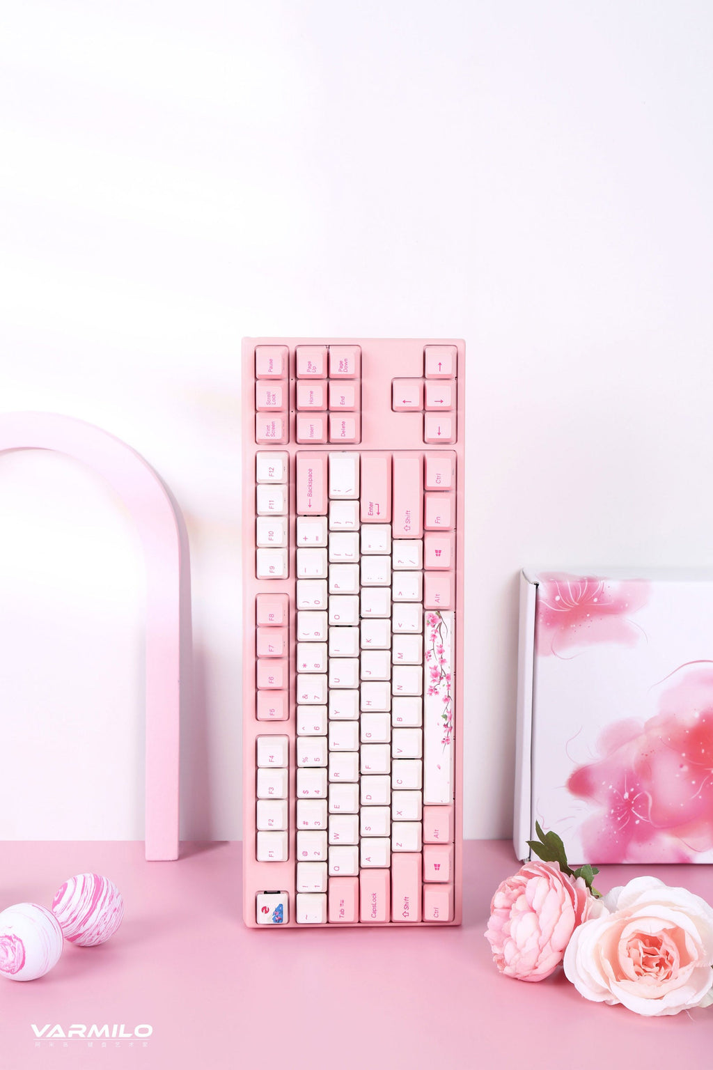 Varmilo MA Series V2 Sakura R1 White LED TKL EC Mechanical Keyboard