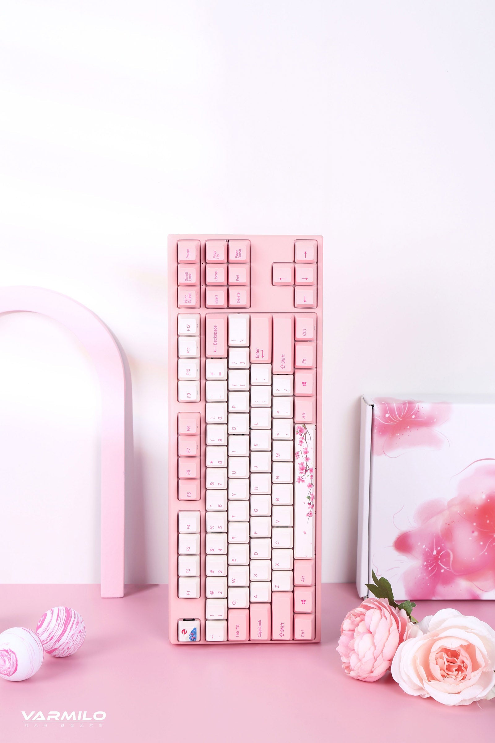 Varmilo MA Series V2 Sakura R1 White LED TKL EC Mechanical Keyboard