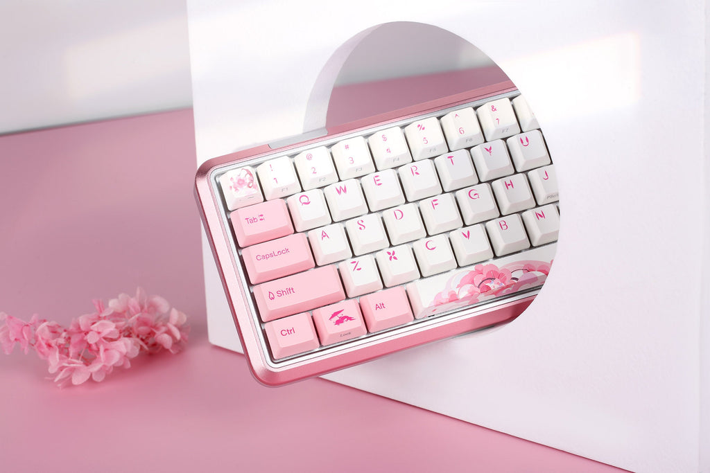 Varmilo Sword 2-68 Sakura R2 White LED 65% Dye Sub PBT Aluminum EC Mechanical Keyboard