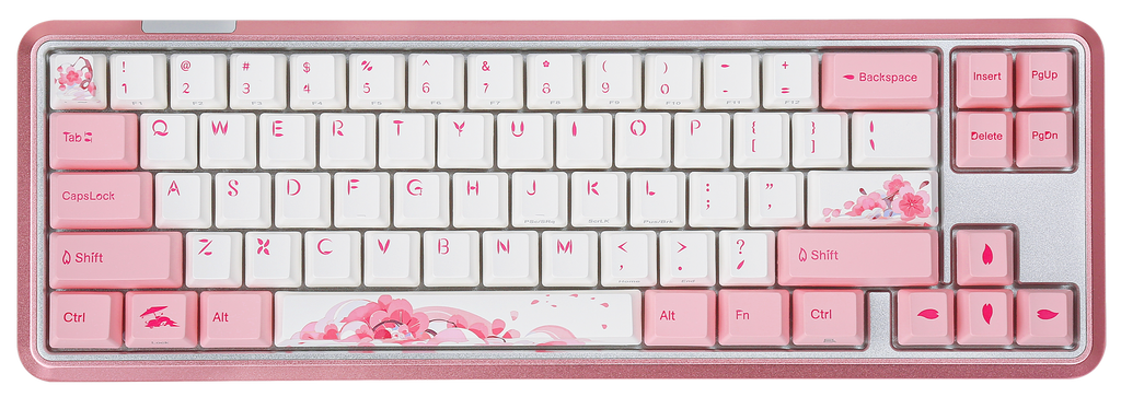 Varmilo Sword 2-68 Sakura R2 White LED 65% Dye Sub PBT Aluminum EC Mechanical Keyboard