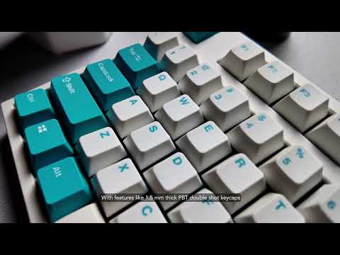 Leopold FC900RBT White/Mint Bluetooth PD Double Shot PBT Mechanical Keyboard